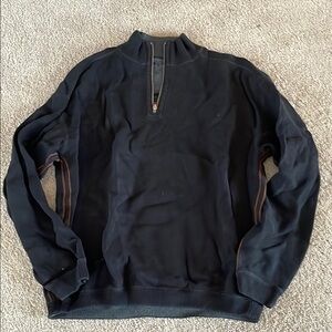 Tommy BahamaBlack 1/4 zip reversible Pullover | Large